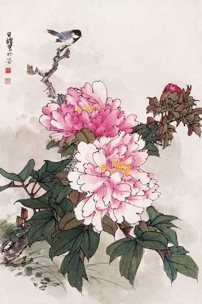 田镛 花鸟 镜心